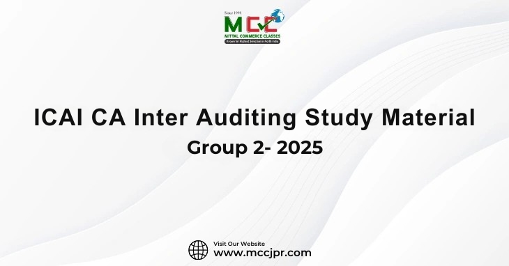 ICAI CA Inter Auditing Study Material | Group 2 | 2025