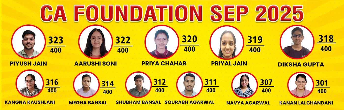 CA Foundation September 2025 result banner