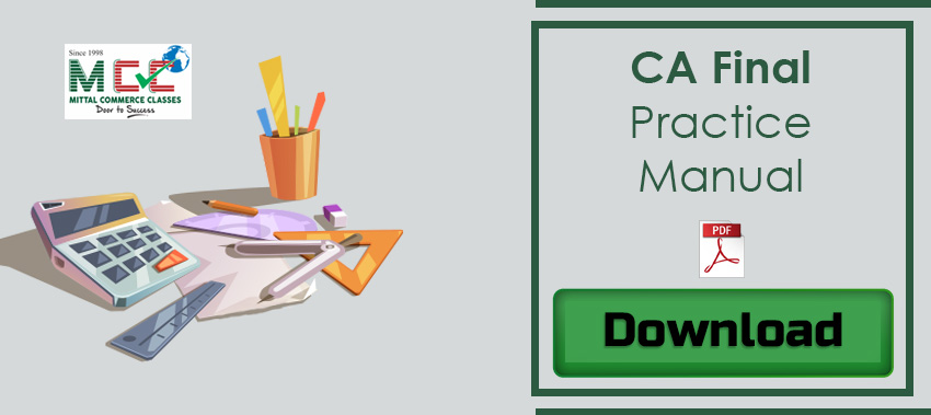 Download CA Final Practice Manual PDFs for May and Nov 2019