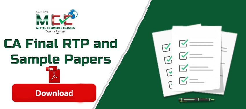 ICAI CA Final RTP and sample test papers