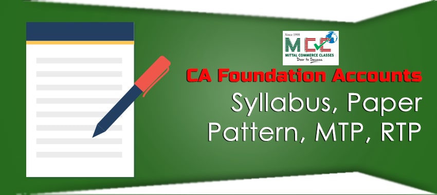 CA foundation accounts paper mock test papers, syllabus and rtp