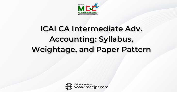 ICAI CA Intermediate Adv. Accounting Syllabus, Weightage, and Paper Pattern